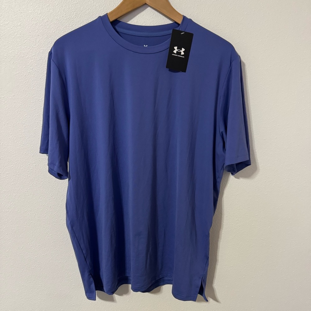 Under Armour Motion Short Sleeve T Shirt Loose Fit Blue Workout Gym 2025 NWT-L